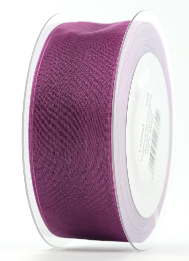 Band Beauty-Organdy 40 mm 50 Meter aubergine 159