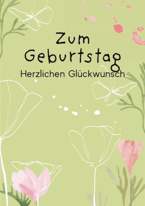 Minikarten Spring Zum Geburtstag 7,5x5 cm Minikarten Spring Zum Geburtstag 7,5x5 cm