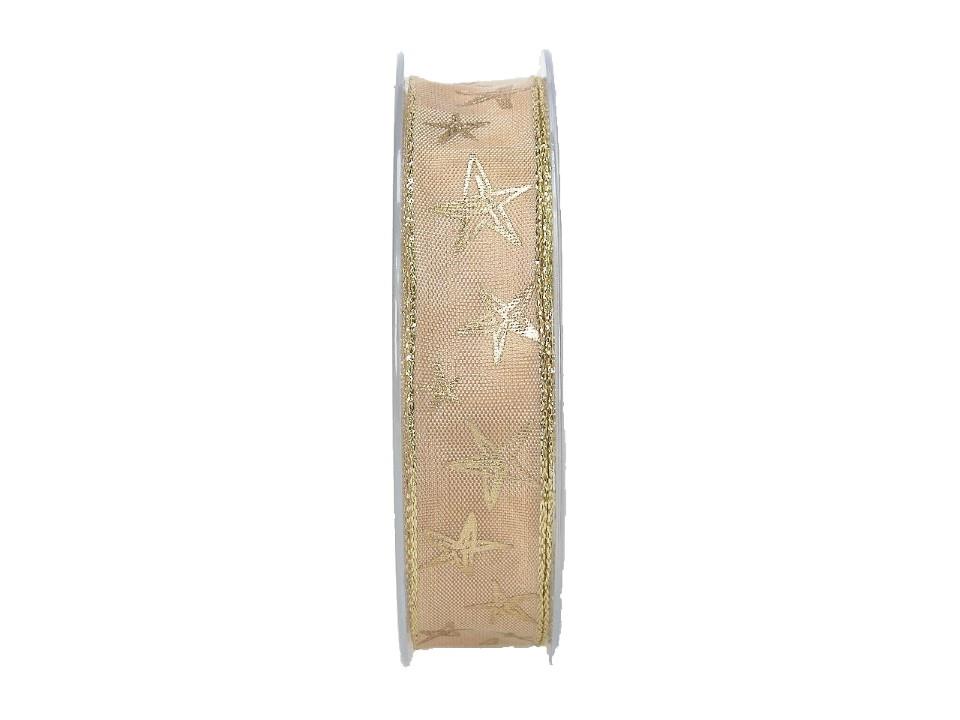 Band Apollo 25 mm 15 Meter beige-gold 103