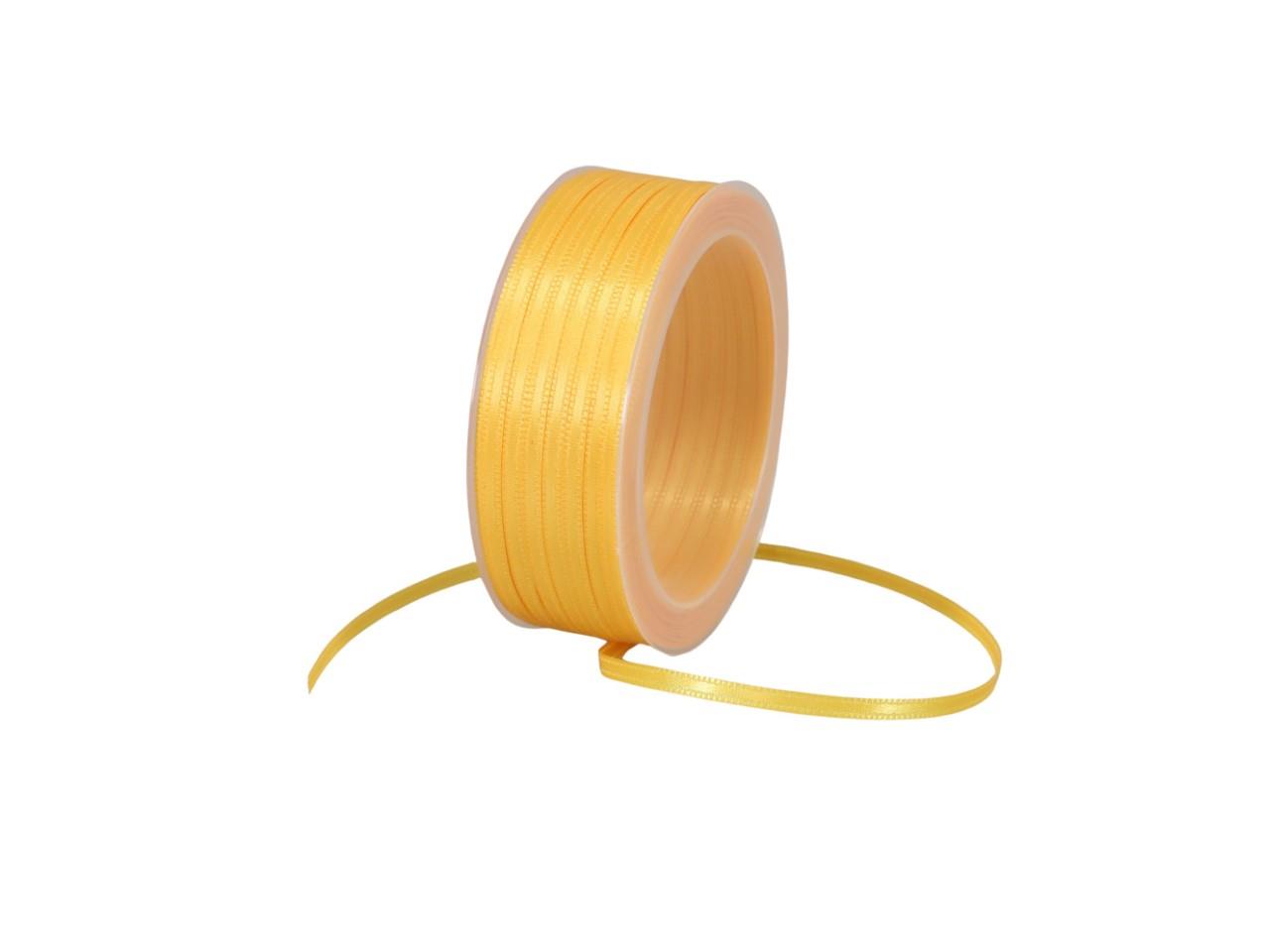 Satinband 3 mm 50 Meter sonnengelb 210 Satinband 3 mm 50 Meter sonnengelb 210