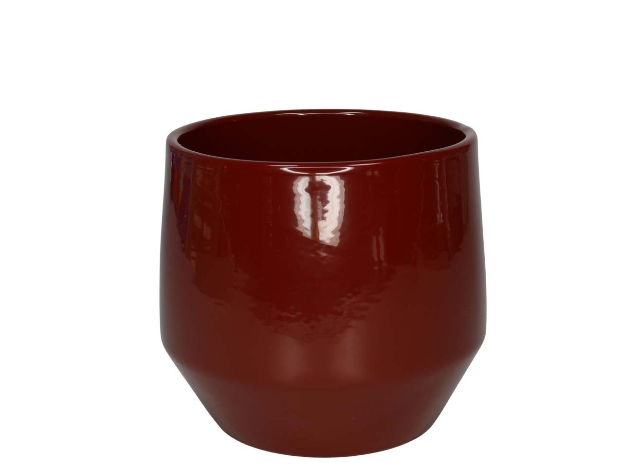 Übertopf Keramik weinrot glanz D18cm