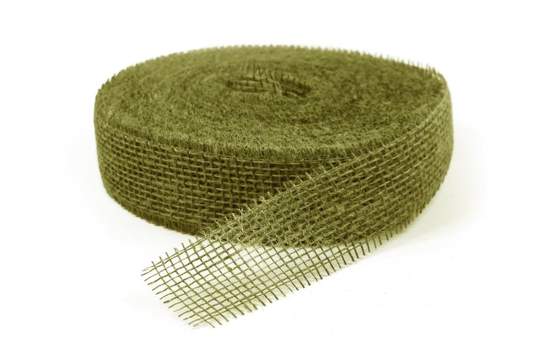 Sizoband Jute 5 cm olivegrün 6690 Sizoband Jute 5 cm olivegrün 6690