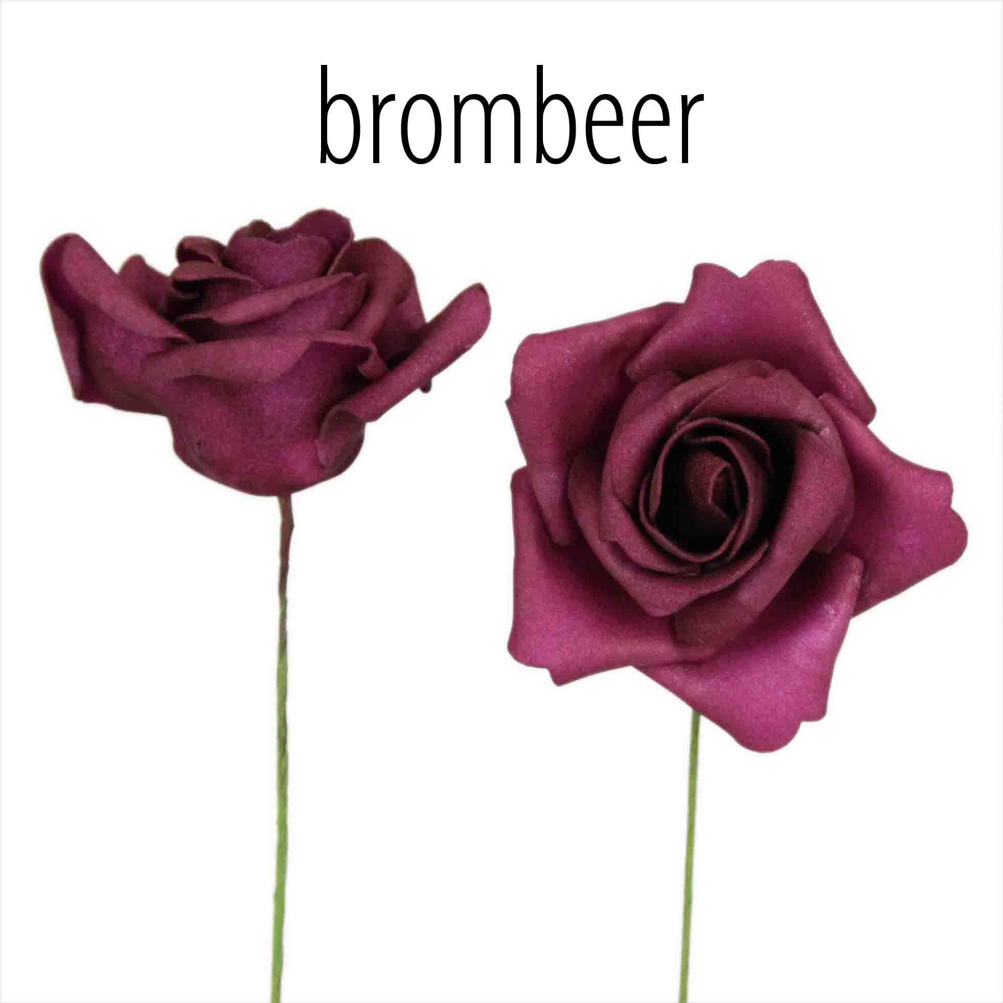 Foam-Rose 10cm brombeer