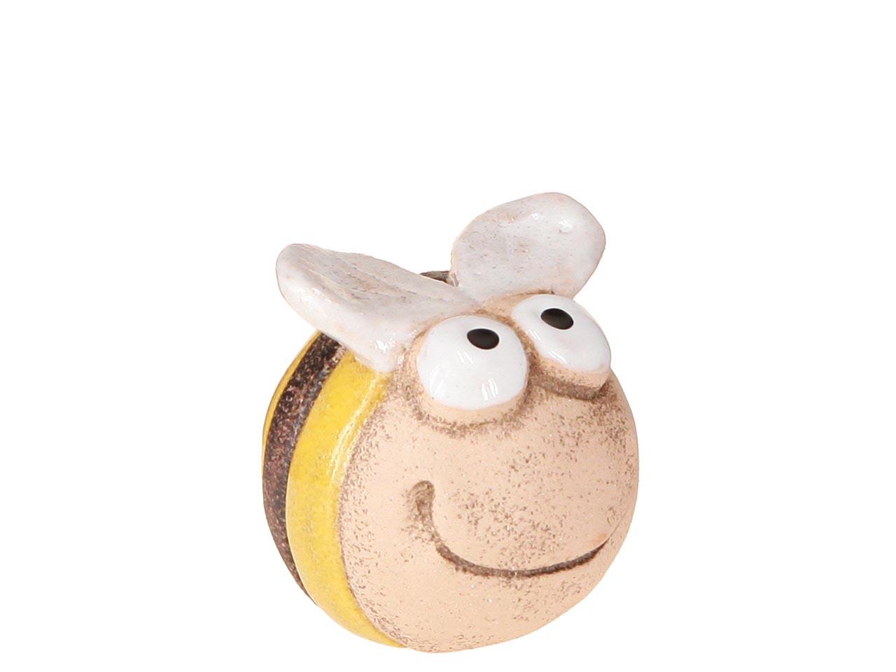 Biene sitzend Keramik gelb/schwarz-stein D8,5x7cm