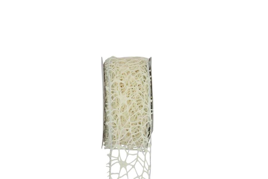 Gewebeband Drahtkante 5cm creme
