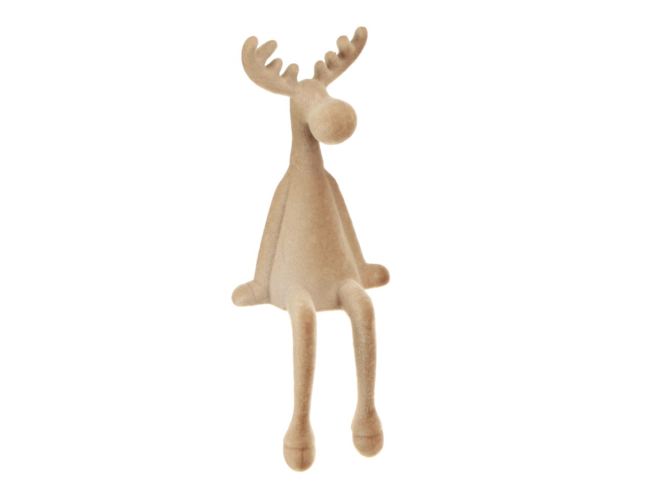 Elch "Flocki" sitzend beige H35cm