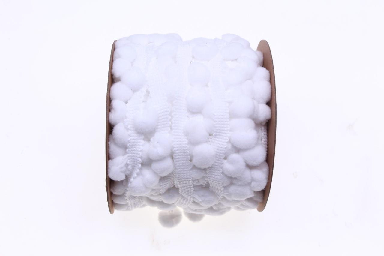 Band Pom-Pom 20 mm 15 Meter weiss 101