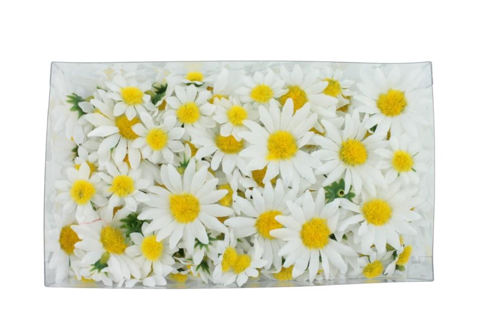 Streuer Margeriten Köpfe weiß-gelb D2,5+4,5cm