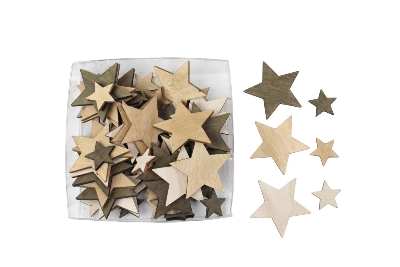 Streuer Stern Cardoso 4-2 cm sort. braun-natur