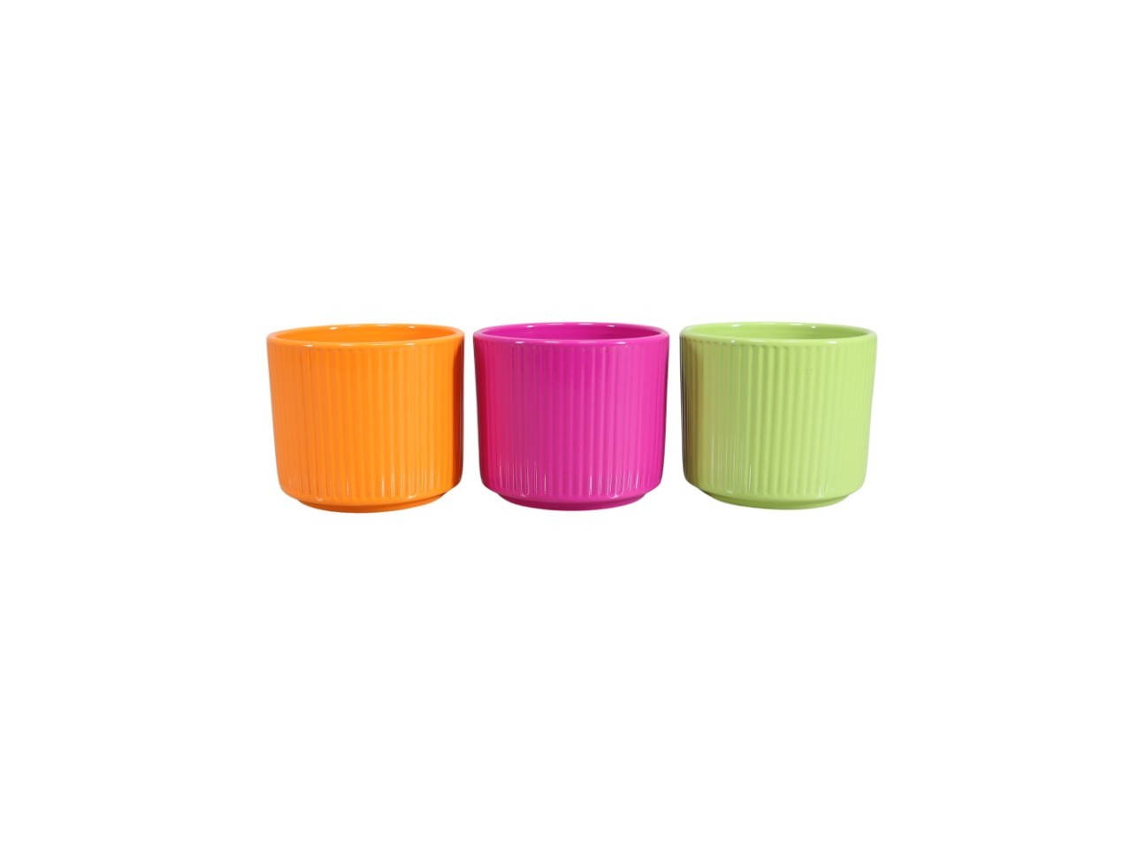 Keramikübertopf Stripes frühjahrsmix D12cm