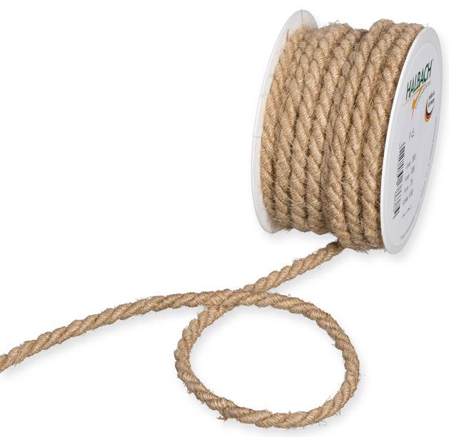 Jutekordel 6 mm 9 Meter natur Jutekordel 6 mm 9 Meter natur