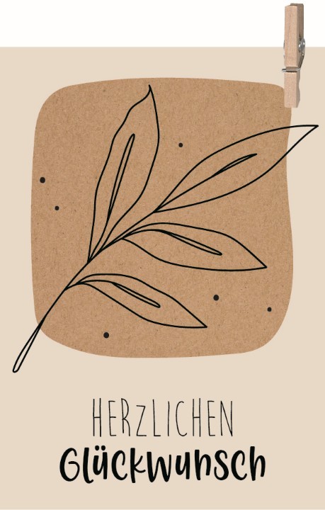 Minikarten Herzlichen Glückwunsch 7,5x5 cm