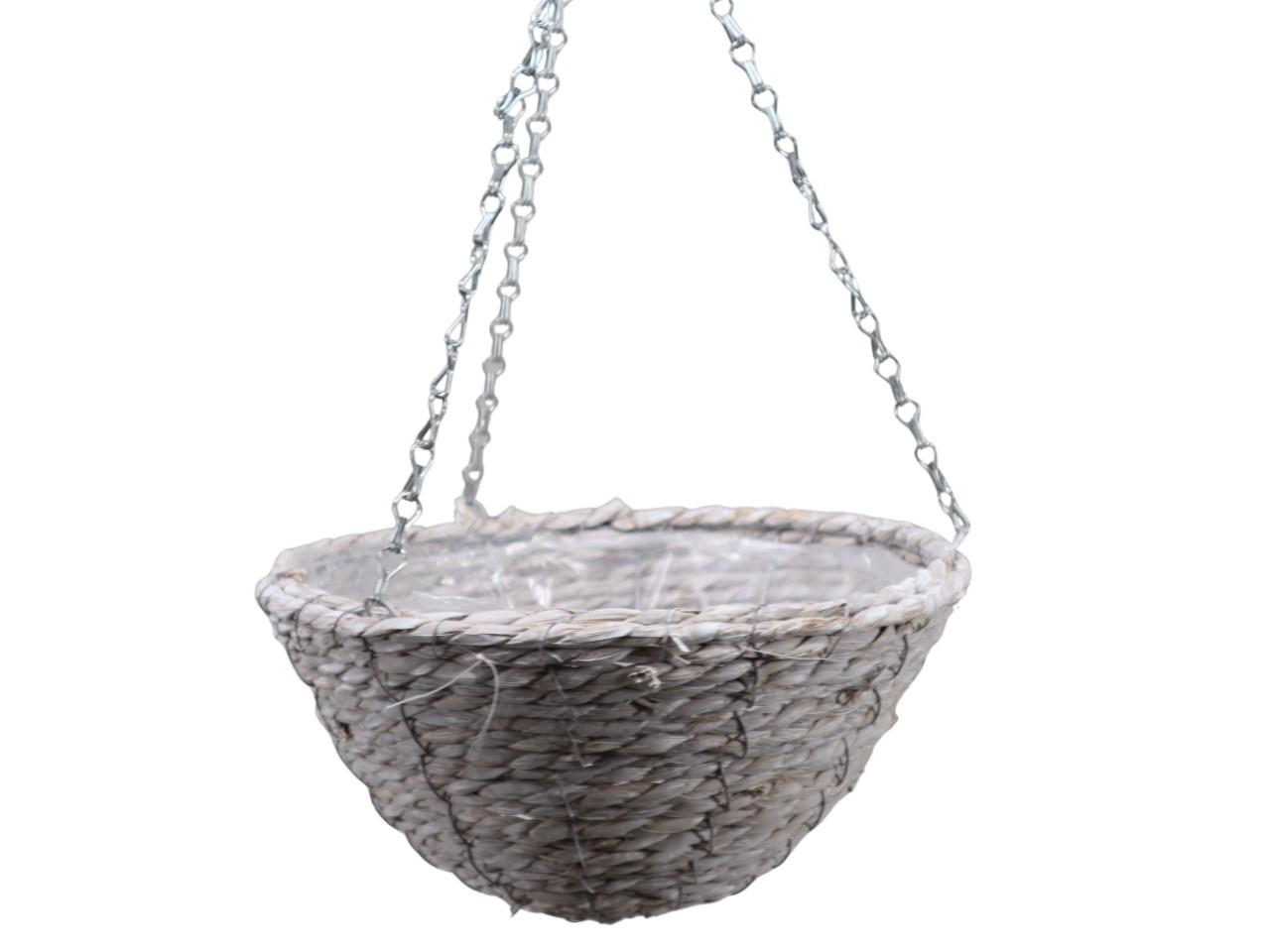 Korbampel Seegras gekalkt D28cm