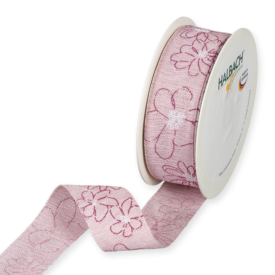 Druckband Blüten 35 mm 15 Meter dusky pink 125 Druckband Blüten 35 mm 15 Meter dusky pink 125