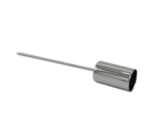 Stabkerzenhalter Metall silber D2,2x4cm Pin 7cm