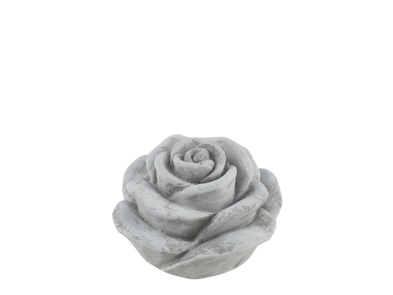 Rose liegend Beton hellgrau D10cm