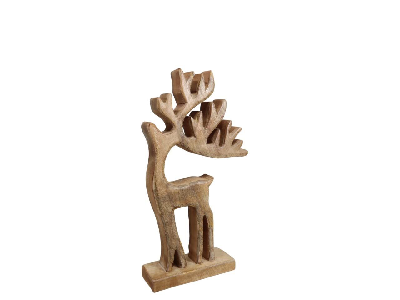 Aufsteller Hirsch Mangoholz natur H42x22cm Aufsteller Hirsch Mangoholz natur H42x22cm