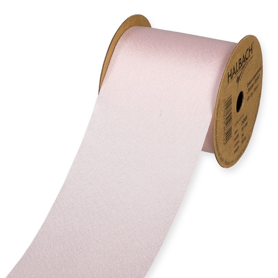 Dekorationsband Seiden-Optik 70 mm 10 Meter ligth rose 24