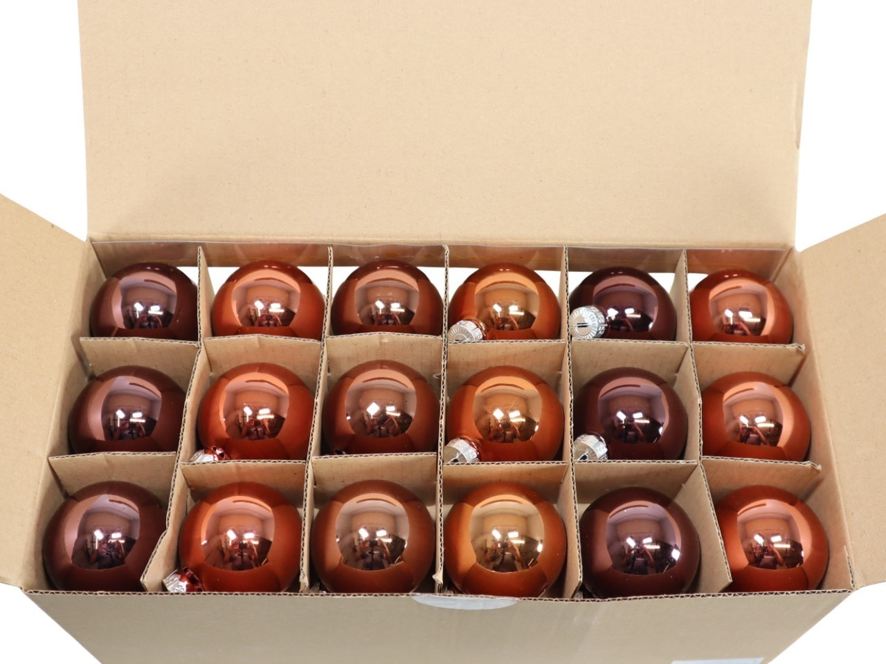 Glaskugel 30 mm 24 Stück chocolat