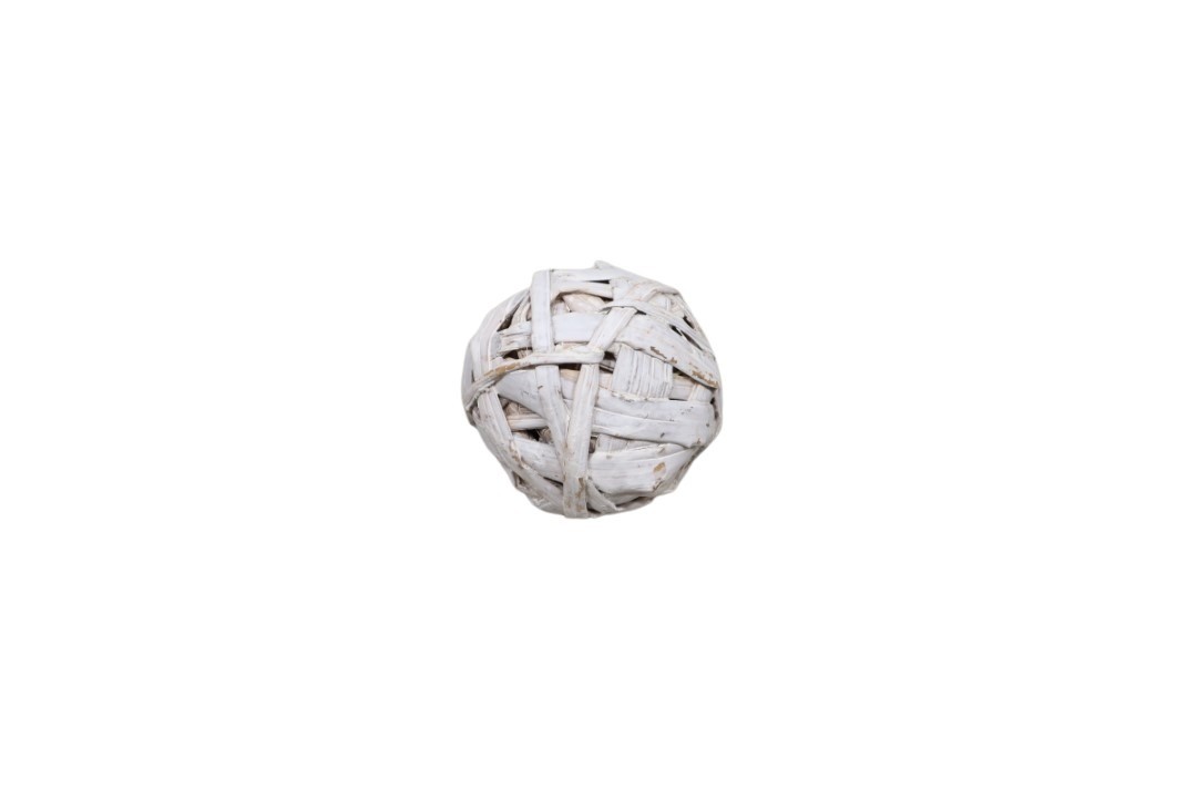 Bananenblatt Kugel whitewashed D10cm