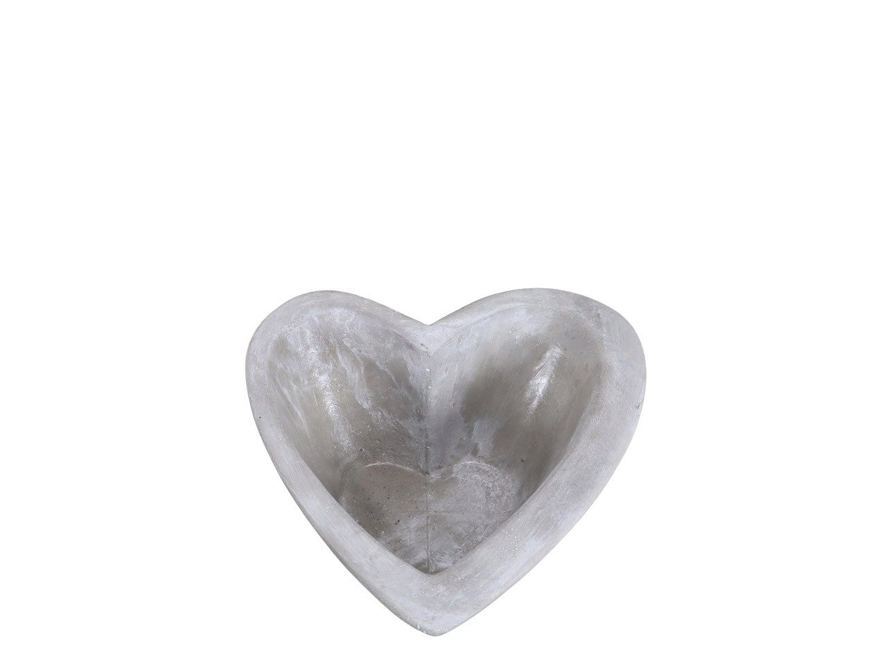 Pflanztopf Herz Zement grau D12xH6,5cm