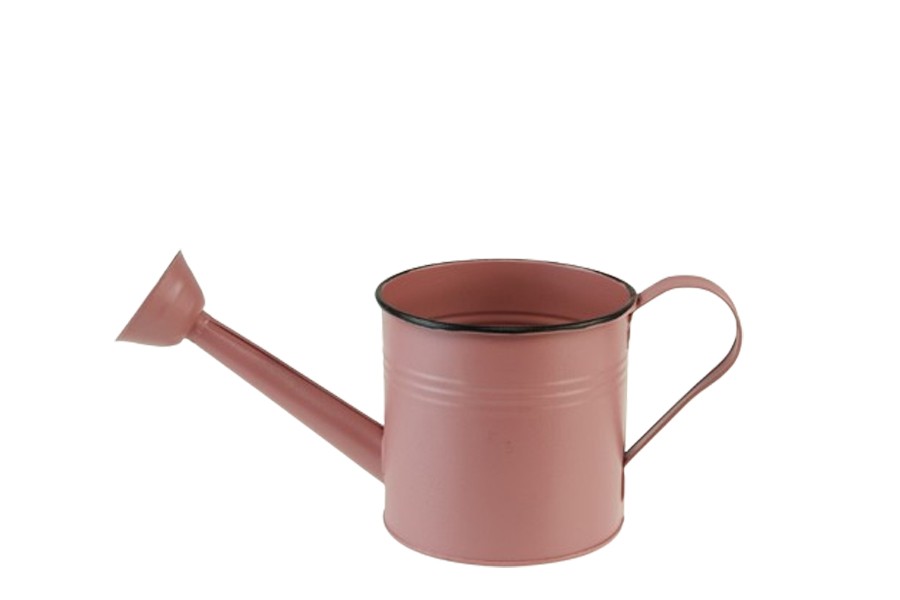 Gießkanne Metall rosa D13,5cm L32cm