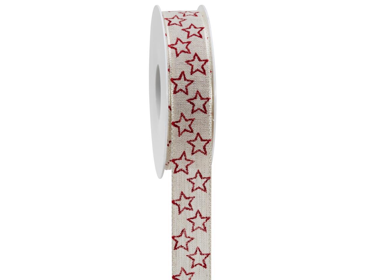 Band Just Stars mit Draht 25 mm 18 Meter kardinal 26