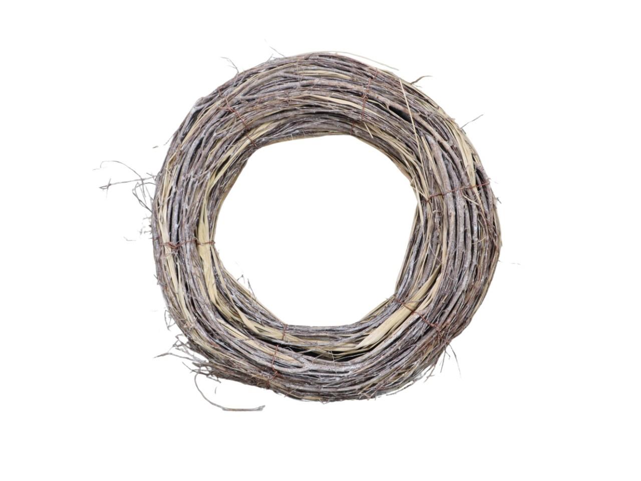 Kranz Weide/Schilf D30cm white-washed