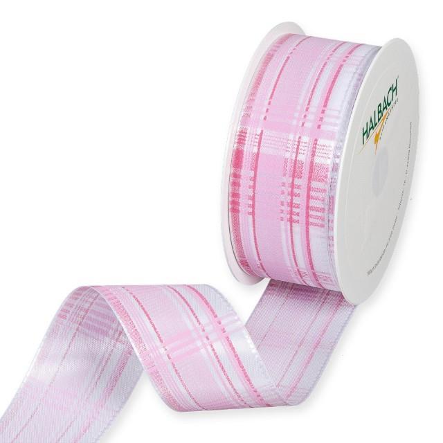 Druckband Karo 40 mm 25 Meter pink 60