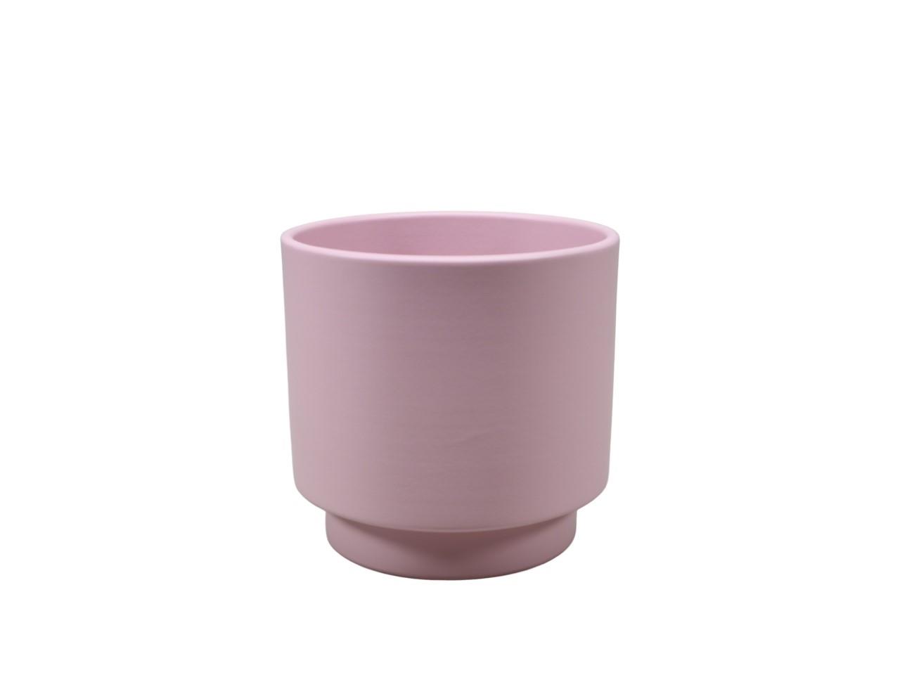 Orchideenübertopf Cylindro m. Fuß 930 14cm rosa matt Orchideenübertopf Cylindro m. Fuß 930 14cm rosa matt