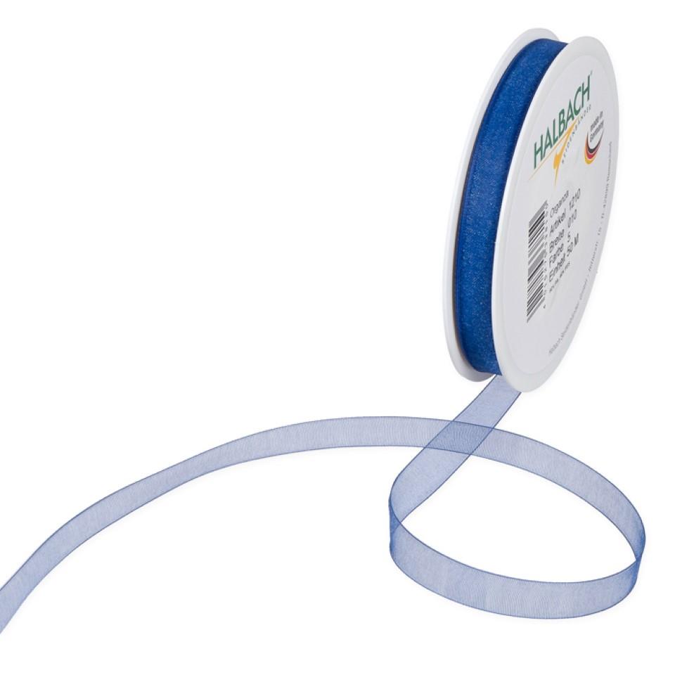 Organza 10mm o.Dr. blau5