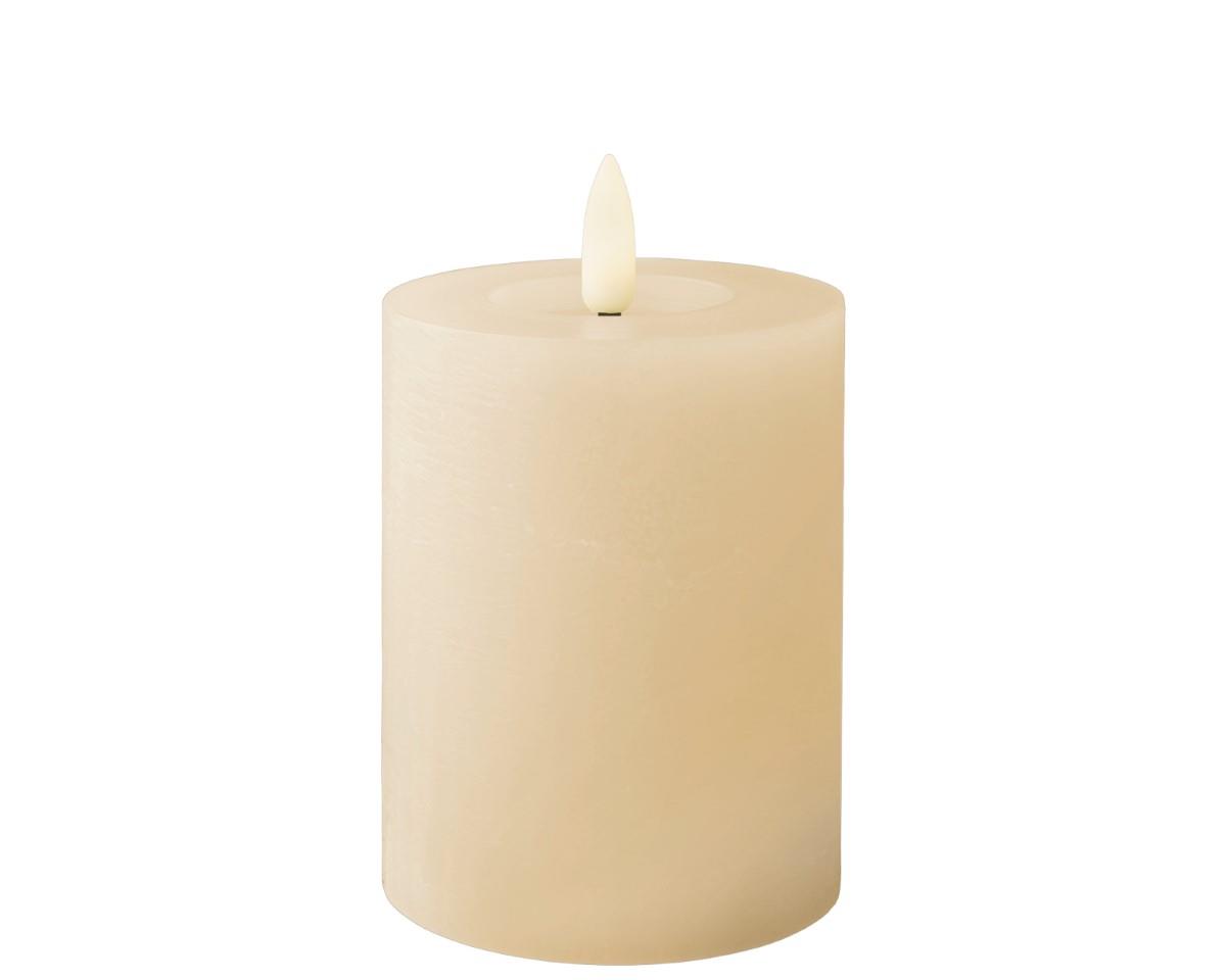 Kerze LED Wachs indoor creme H11,2cm x D7cm VE 8