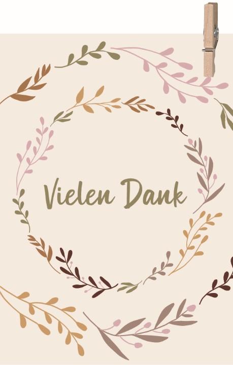 Minikarten Vielen Dank 7,5x5 cm