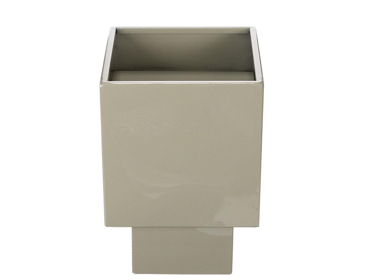 Podest Metall auf Fuß salbeigrün D15cm x H22cm
