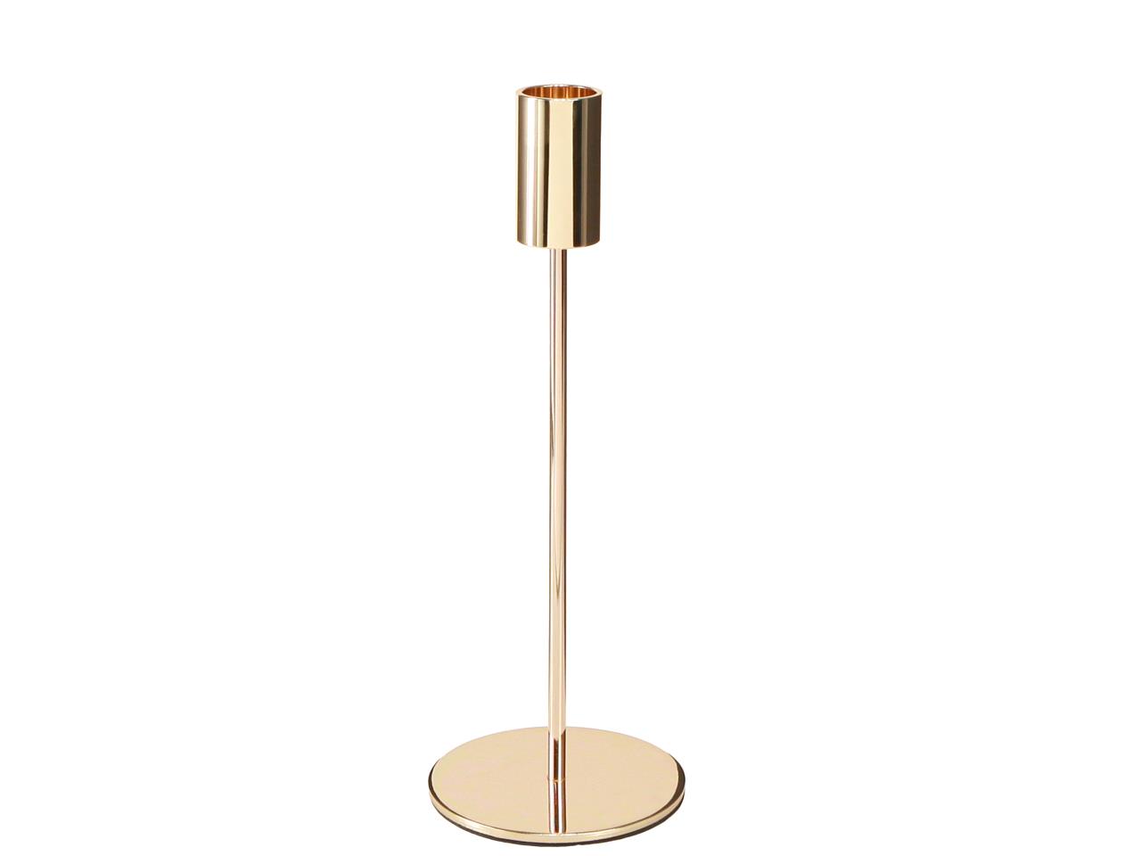 Stabkerzenhalter Metall gold Höhe 22,5cm (für Kerze D 21 mm)