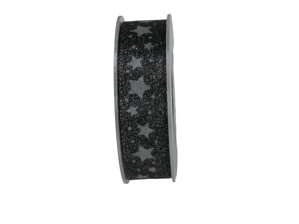 Band Glamour 25 mm 20 Meter schwarz 900