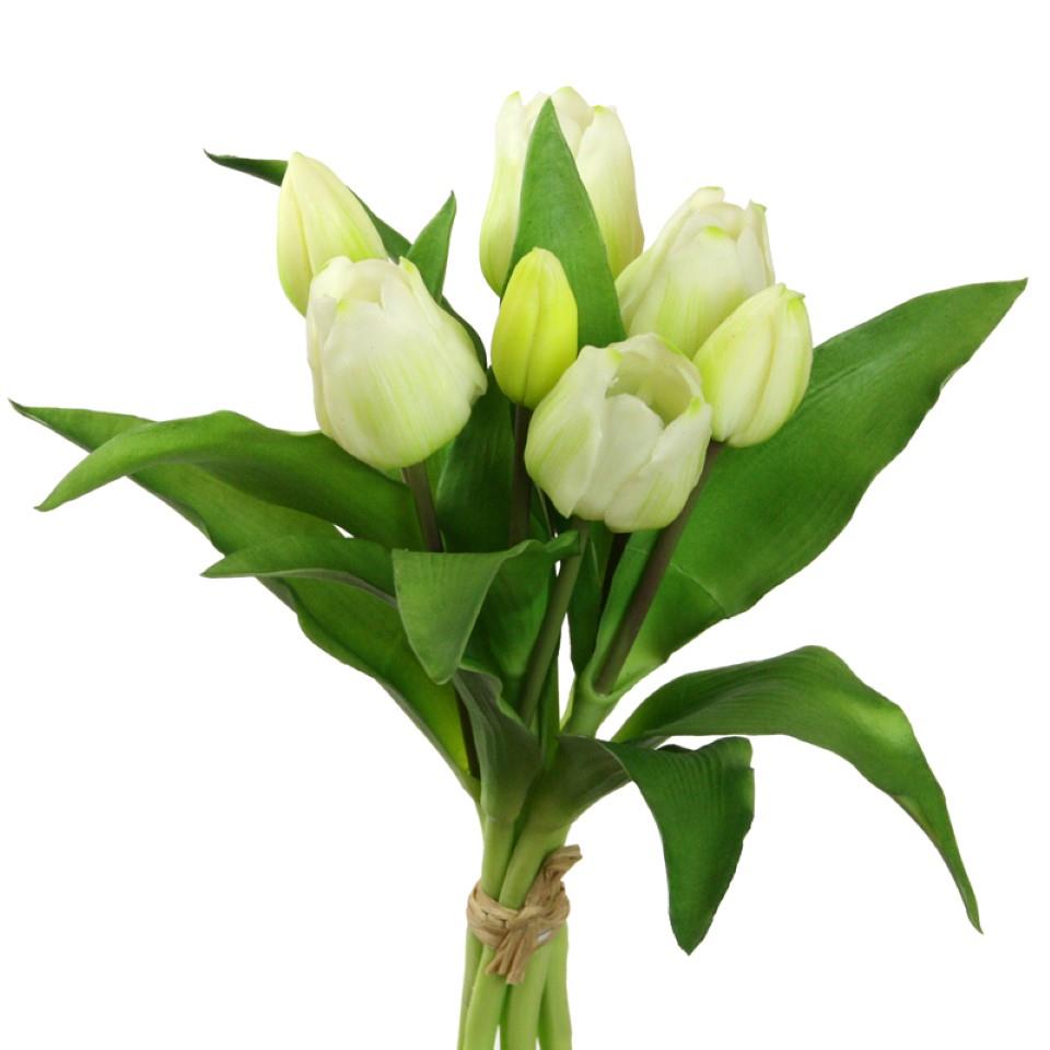Tulpenbund 7 Blüten soft touch creme H30cm