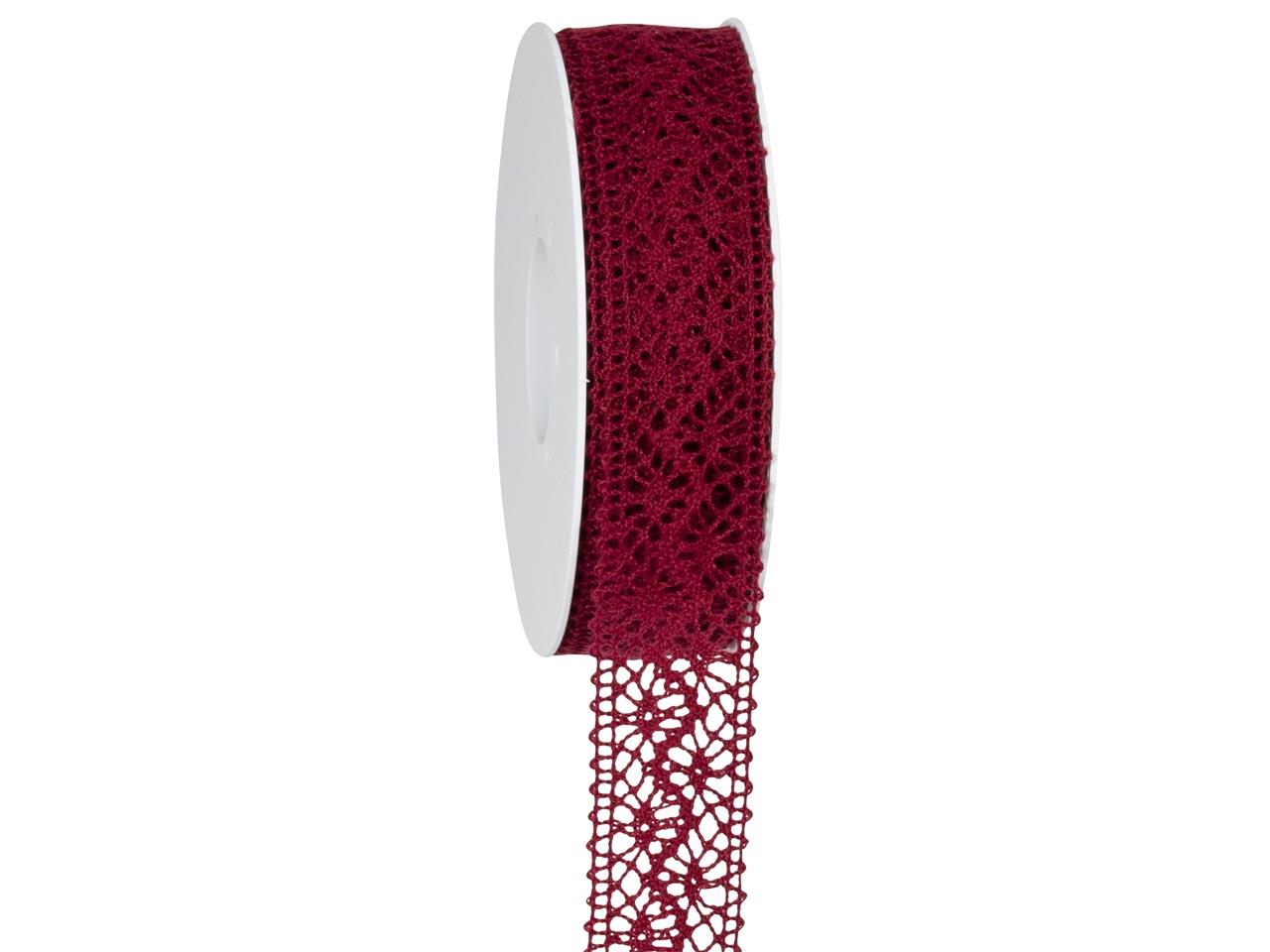 Band Spitze 25 mm 15 Meter bordo 26