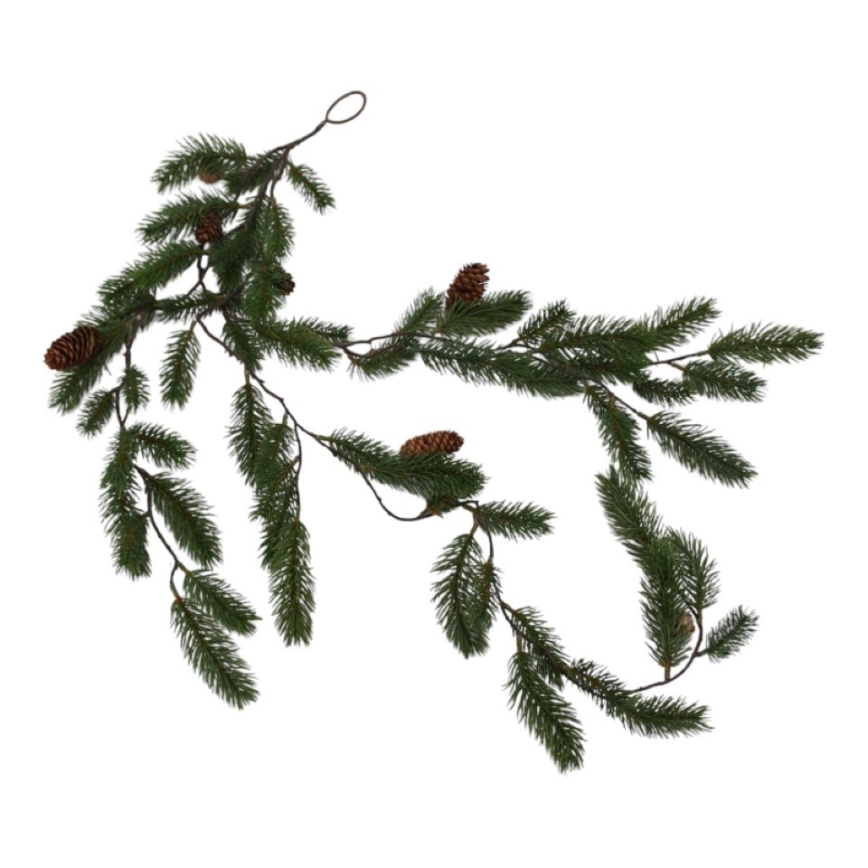 Tannenhänger m. Zapfen grün L123cm