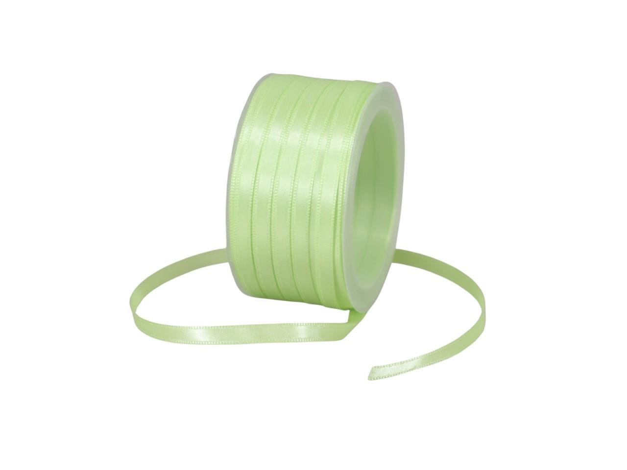 Satinband 6 mm 50 Meter lindgrün 515 Satinband 6 mm 50 Meter lindgrün 515