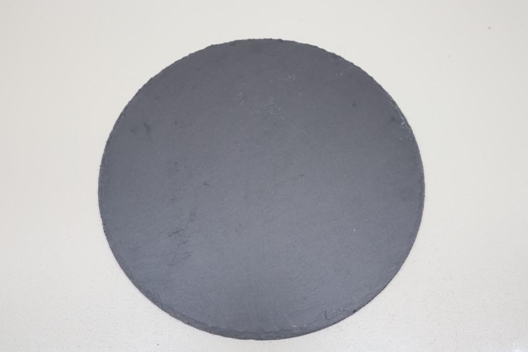 Schieferplatte rund schwarz 30cm