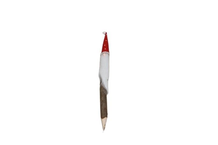 Stecker Nikolaus Holz rot-natur H44cm