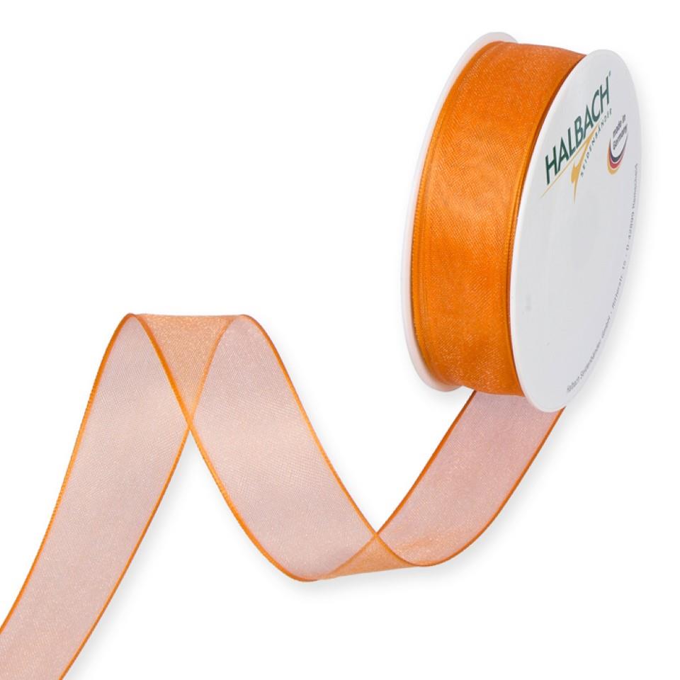 Organza m.Draht 25mm orange68 Organza m.Draht 25mm orange68