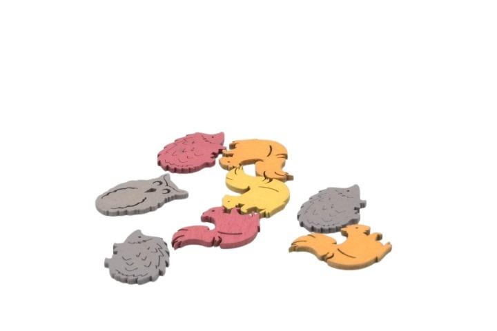 Holzstreuer Eule-Igel-Eichhörnchen, farbmix NETTO Holzstreuer Eule-Igel-Eichhörnchen, farbmix NETTO