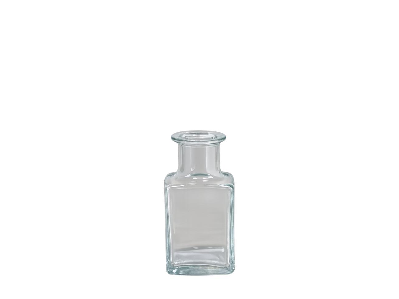 Flasche rechteckig D5x4cm Glas klar H10,5cm