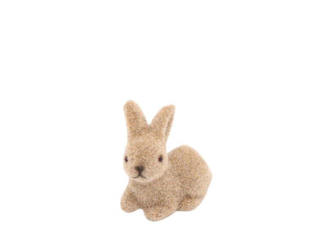 Hase beflockt braun 5cm