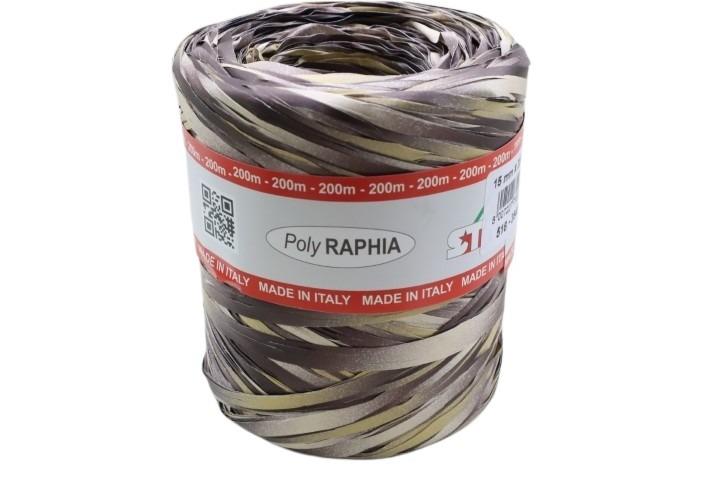 Polyraphia 15mm 200 Meter, braunmix -3845 Polyraphia 15mm 200 Meter, braunmix -3845