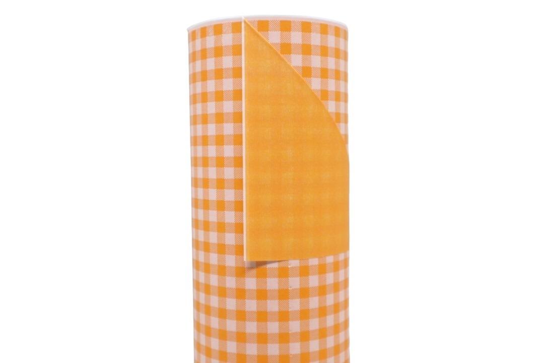 Manschettenpapier 25cm 100lfm Karo orange NETTO