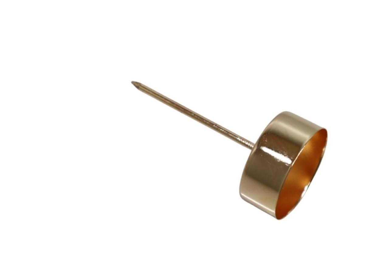 Teelichthalter Metall gold D4xH9cm
