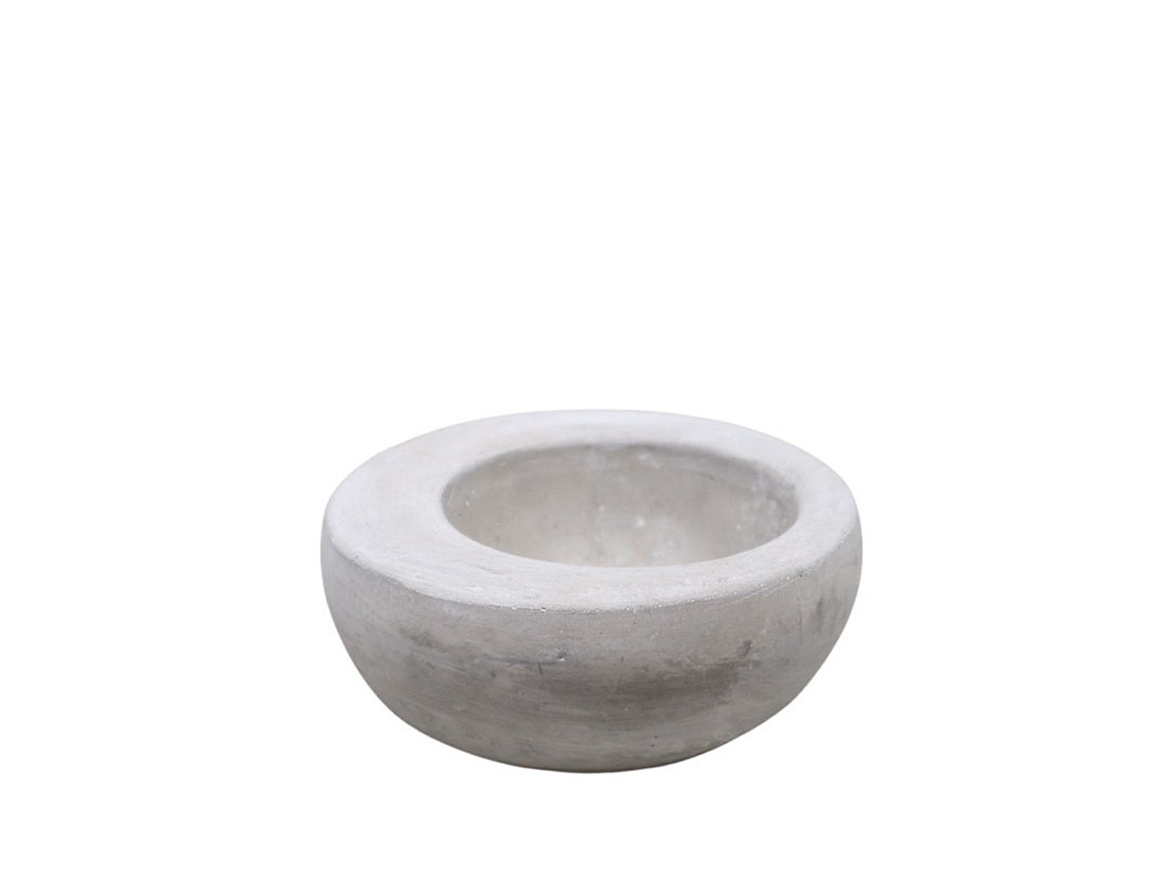 Pflanzschale rund Zement grau D14,5cm